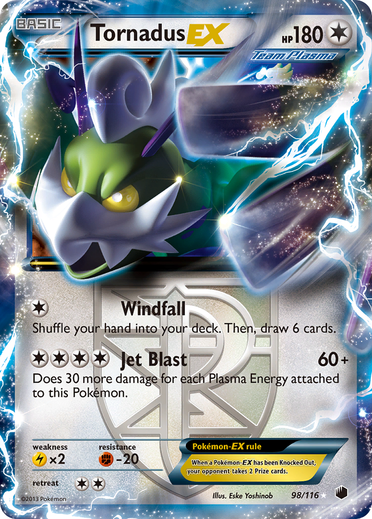 Tornadus EX (98/116) [Blanco y negro: Congelación de plasma] 