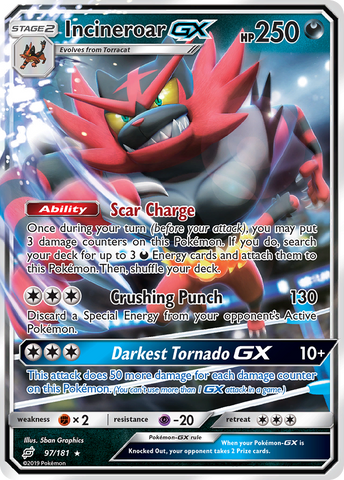 Incineroar GX (97/181) [Sol y Luna: forman equipo] 