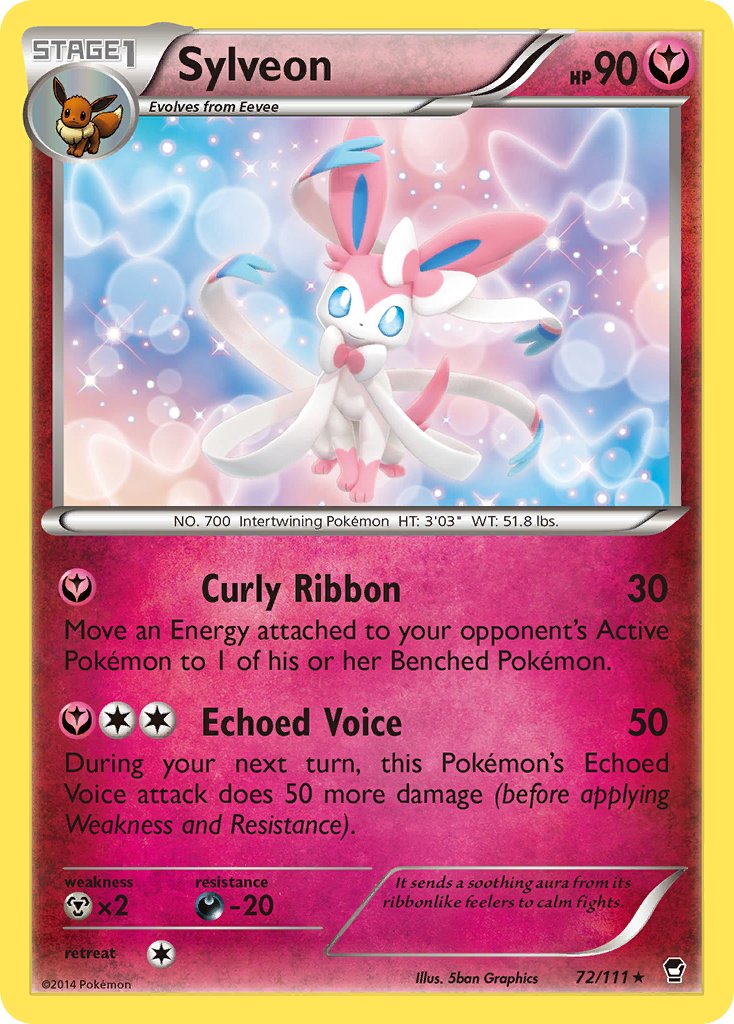 Sylveon (72/111) (Exclusivo de la cubierta temática) [XY: Puños furiosos] 