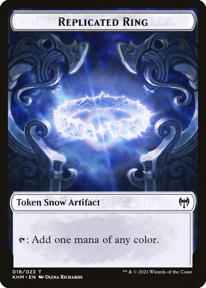 Tesoro // Token de doble cara de anillo replicado [Tokens Kaldheim] 