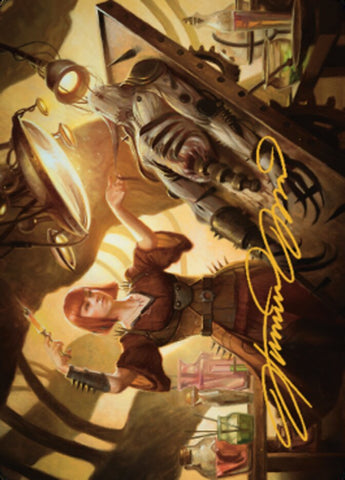 Tarjeta de arte Ashnod, Flesh Mechanist (firma estampada en oro) [Serie de arte de guerra de los hermanos] 