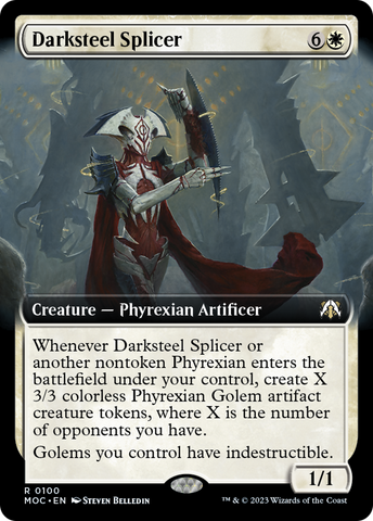 Darksteel Splicer (Arte extendido) [Marcha del comandante de la máquina] 