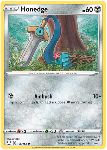 Honedge (105/163) [Espada y escudo: estilos de batalla] 