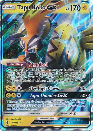 Tapu Koko GX (47/145) (Tarjeta Jumbo) [Sol y luna: Guardianes nacientes] 