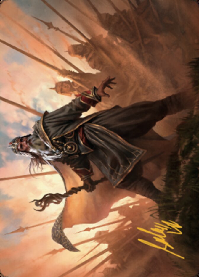 Hazezon, Shaper of Sand Art Card (Firma estampada en oro) [Dominaria United Art Series] 