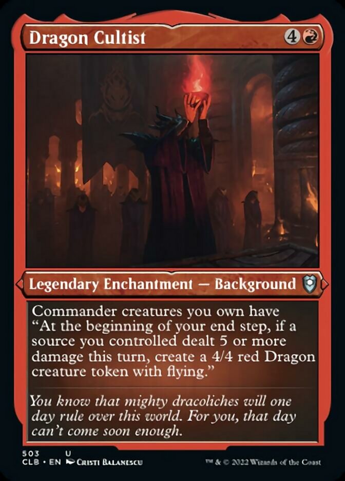 Cultista del Dragón (Grabado en Aluminio) [Commander Legends: Batalla por Baldur's Gate] 