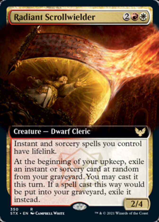 Radiant Scrollwielder (Arte extendido) [Strixhaven: Escuela de Magos] 