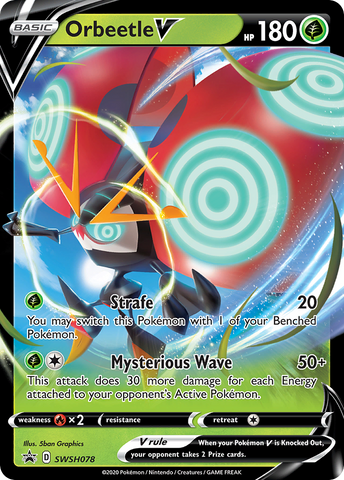 Orbeetle V (SWSH078) (Tarjeta gigante) [Espada y escudo: Promociones Black Star] 
