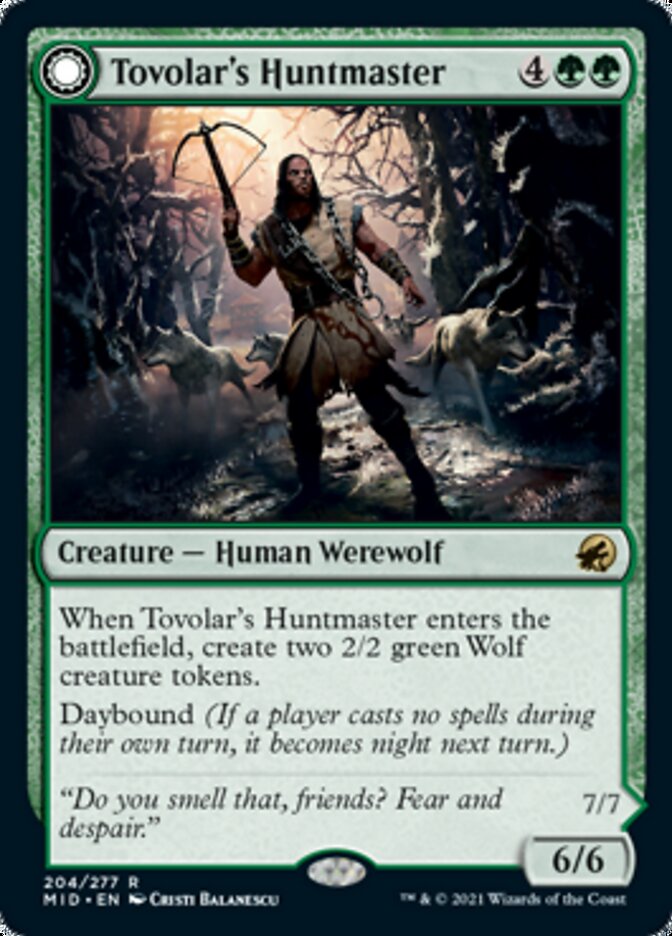 Maestro de caza de Tovolar // Líder de manada de Tovolar [Innistrad: Caza de medianoche] 
