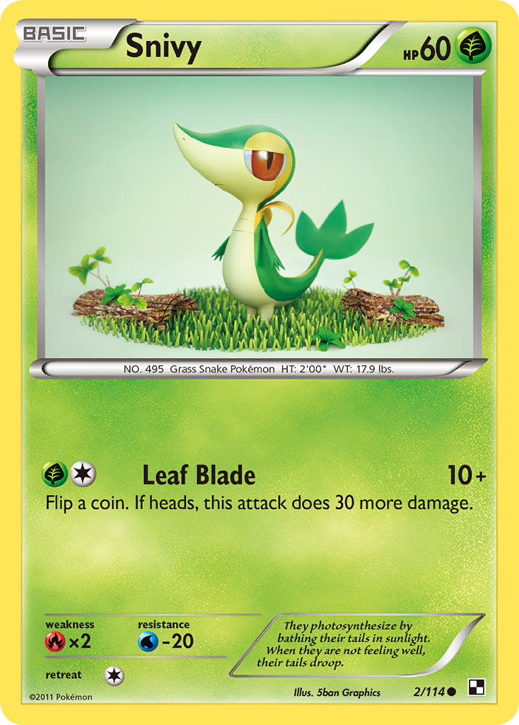 Snivy (2/114) [Blanco y negro: Conjunto básico] 