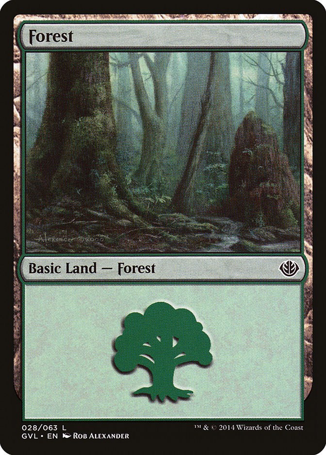 Bosque (28) (Garruk vs. Liliana) [Antología de Duel Decks] 