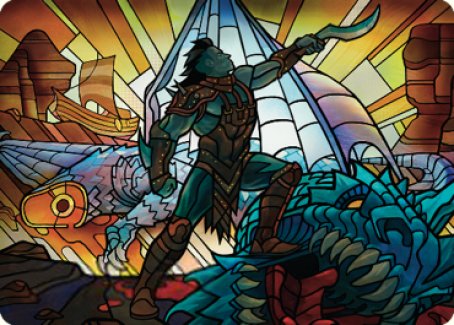 Tarjeta artística Astor, portador de espadas [Serie de arte Dominaria United] 