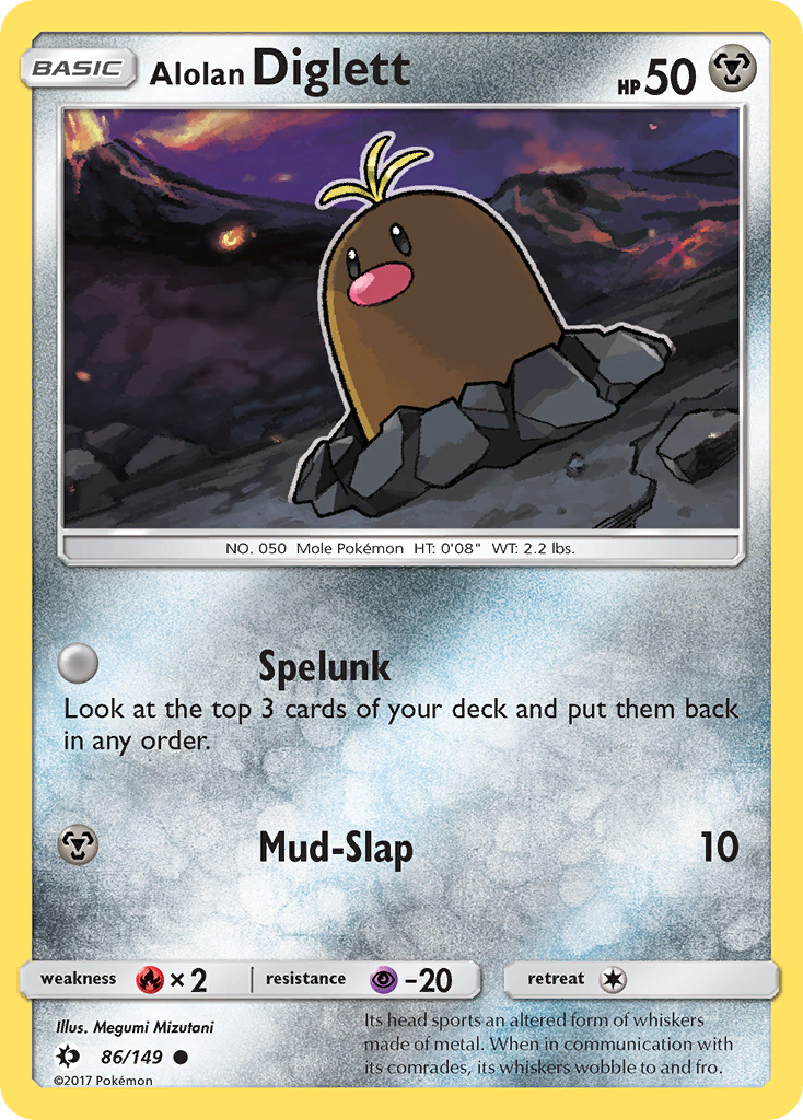 Alolan Diglett (86/149) [Sol y Luna: Conjunto básico] 