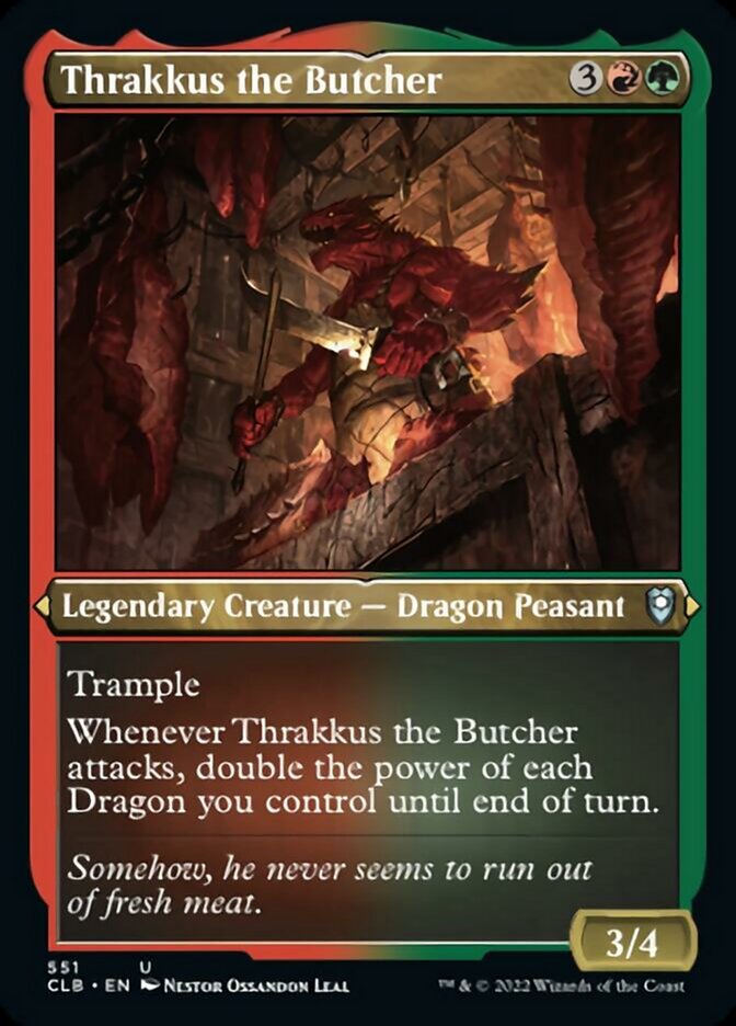 Thrakkus el Carnicero (Grabado en lámina) [Commander Legends: Batalla por Baldur's Gate] 
