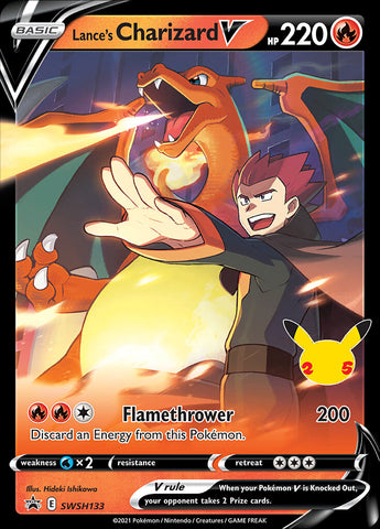 Lance's Charizard V (SWSH133) (Tarjeta gigante) [Espada y escudo: Black Star Promos] 