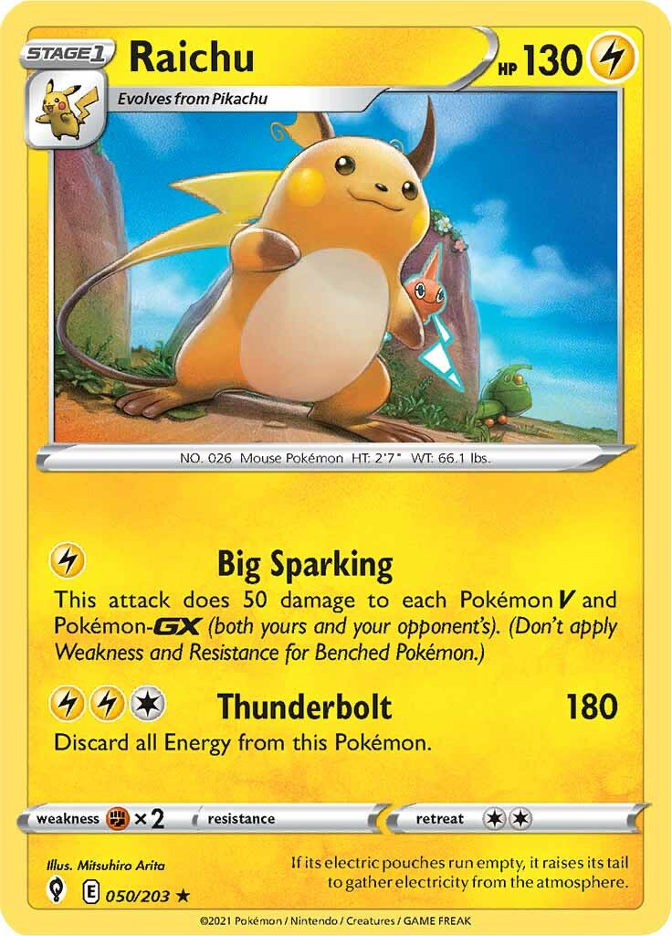 Raichu (050/203) [Espada y escudo: cielos en evolución] 