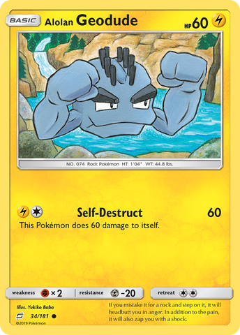 Alolan Geodude (34/181) [Sol y Luna: Equipo] 