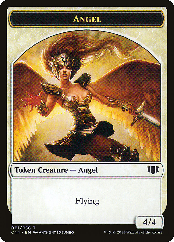 Ángel // Gato Ficha de doble cara [Fichas Commander 2014] 