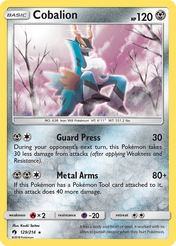 Cobalion (129/214) [Sol y Luna: Trueno perdido] 