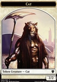 Ficha de doble cara Cat // Cat Warrior [Fichas Commander 2017] 