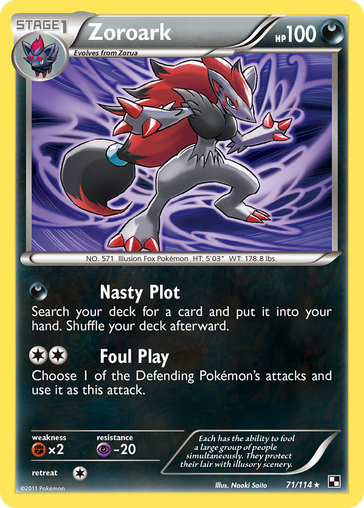 Zoroark (71/114) [Blanco y negro: Conjunto básico] 