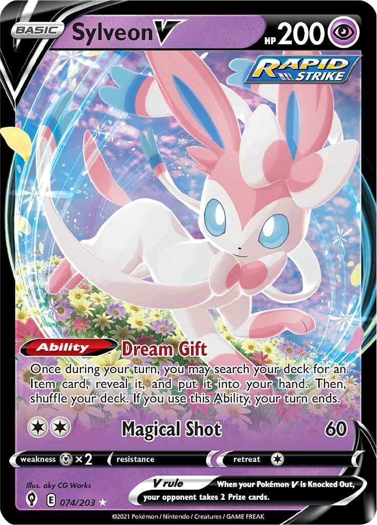 Sylveon V (074/203) [Espada y escudo: cielos en evolución] 