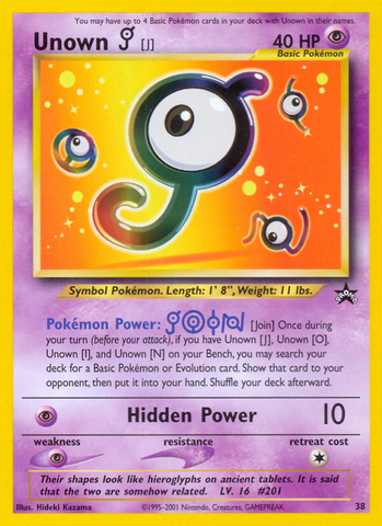 Unown [J] (38) [Magos de la Costa: Black Star Promos] 