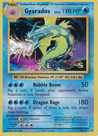 Gyarados (34/108) (Prelanzamiento de XY Evolutions) [XY: Black Star Promos] 