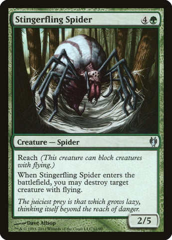 Araña Stingerfling [Mazos de duelo: Izzet vs.Golgari] 