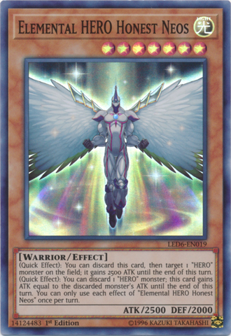 Héroe elemental Honest Neos [LED6-EN019] Súper raro 