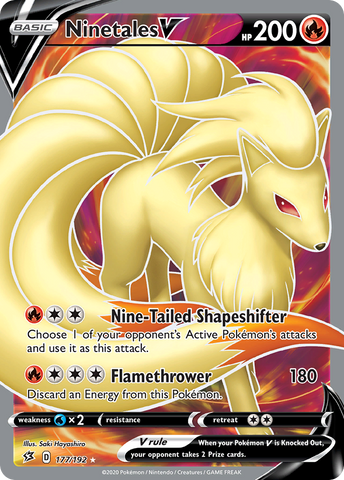Ninetales V (177/192) [Espada y escudo: Choque rebelde] 