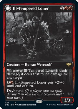 Solitario de mal genio // Vengador Howlpack [Innistrad: función doble] 