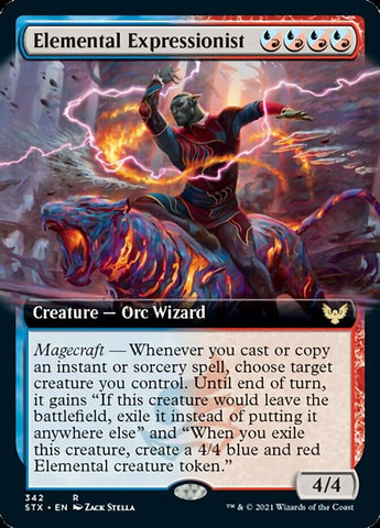 Expresionista elemental (arte extendido) [Strixhaven: Escuela de magos] 