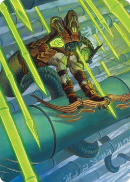 Tarjeta artística Bamboo Grove Archer [Kamigawa: Serie de arte Neon Dynasty] 