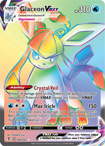 Glaceon VMAX (208/203) [Espada y escudo: cielos en evolución] 