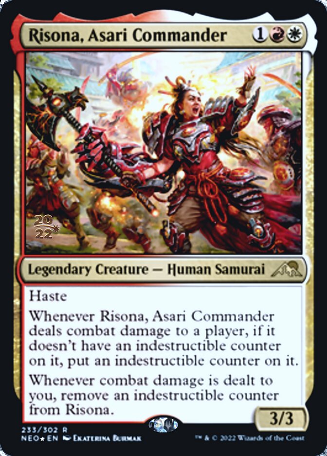 Risona, comandante Asari [Kamigawa: Promociones de presentación de Neon Dynasty] 