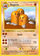 Dugtrio (19/102) (Shadowless) [Conjunto básico 1.ª edición] 