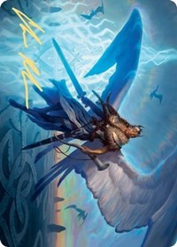 Tarjeta de arte Righteous Valkyrie (firma estampada en oro) [Serie de arte Kaldheim] 