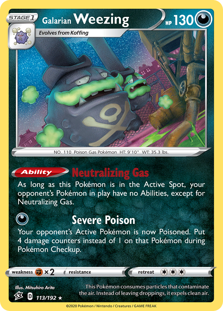 Weezing de Galar (113/192) [Espada y escudo: Choque rebelde] 