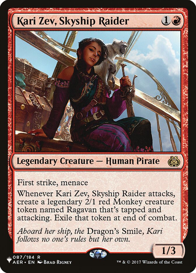 Kari Zev, Skyship Raider [La lista] 