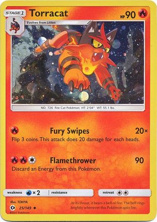 Torracat (25/149) (Cosmos Holo) [Sol y Luna: Conjunto básico] 