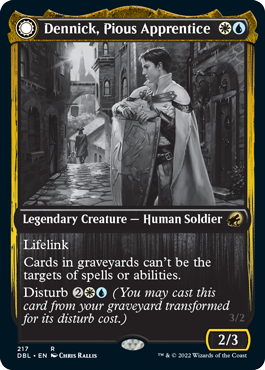 Dennick, piadoso aprendiz // Dennick, piadosa aparición [Innistrad: doble función] 