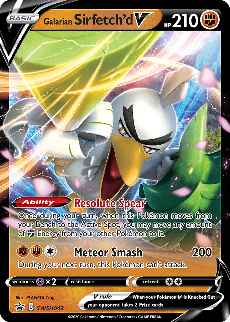 Galarian Sirfetch'd V (SWSH043) [Espada y escudo: Promociones de Black Star] 