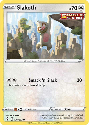 Slakoth (129/203) [Espada y escudo: cielos en evolución] 