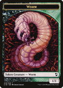 Cat Warrior // Ficha de gusano de doble cara [Fichas Commander 2018] 