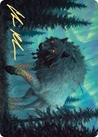 Tarjeta artística Sarulf, Realm Eater (firma estampada en oro) [Serie de arte Kaldheim] 