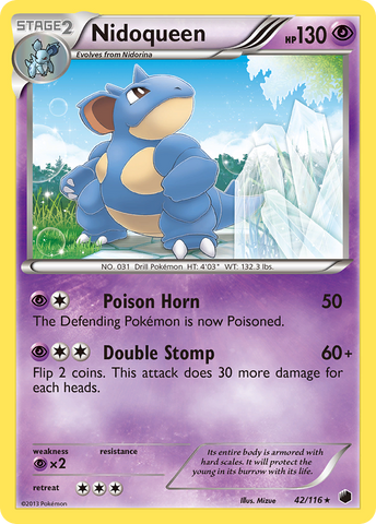 Nidoqueen (42/116) [Blanco y negro: Congelación de plasma] 