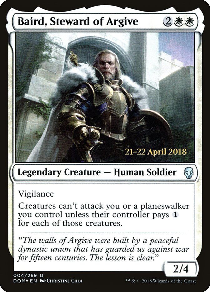 Baird, mayordomo de Argive [Promociones de presentación de Dominaria] 