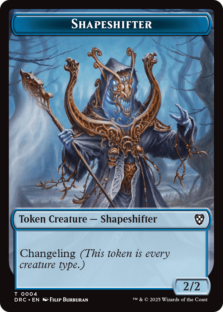 Zombie Army // Shapeshifter Double-Sided Token [Aetherdrift Commander Tokens]