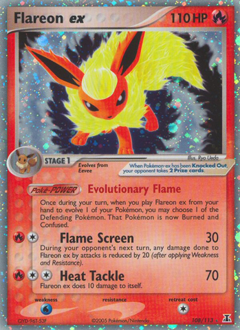 Flareon ex (108/113) [EX: Especie Delta] 